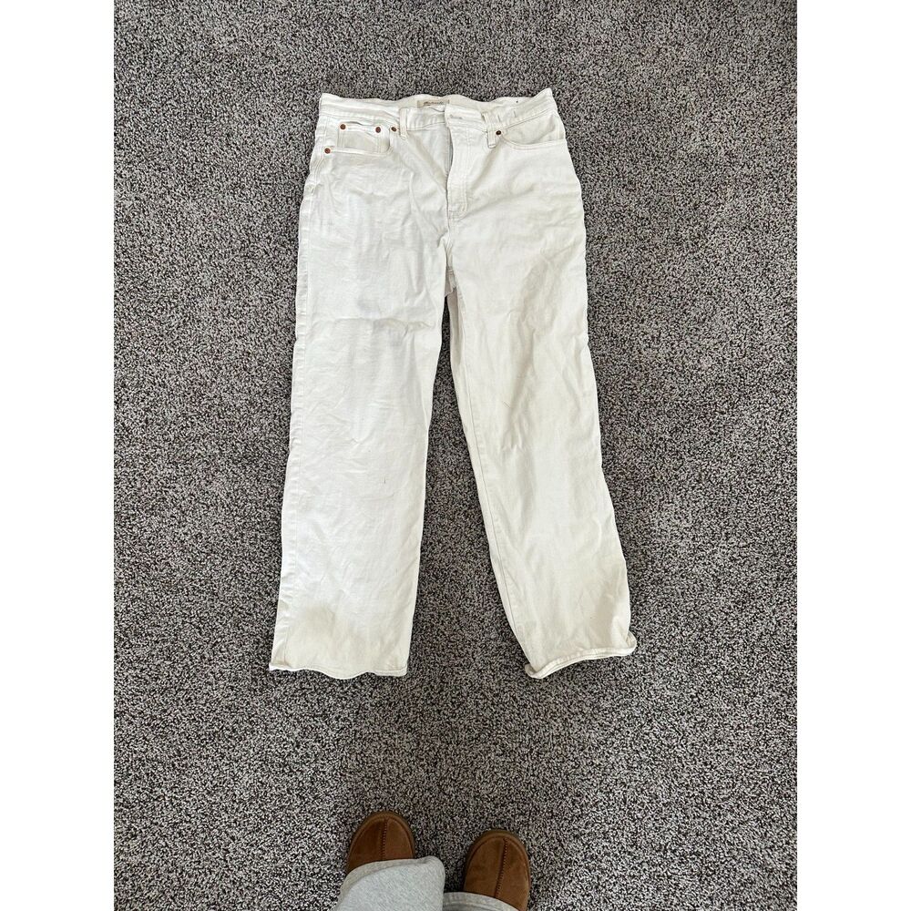 *Flawed* Madewell The Perfect Vintage Wide-Leg Jean Ecru White 31